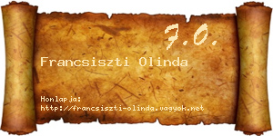 Francsiszti Olinda névjegykártya
